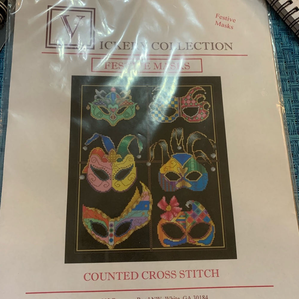 Festive Masks CrossStitch pattern